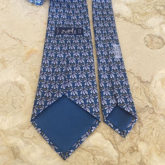 Hermes 100% Silk Owl Eyes Tie - Picture 6 of 10